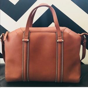 Zara Women Brown Leather Bag